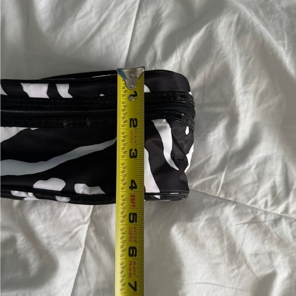 Zebra Print Makeup Bag | Travel Cosmetic Organizer | 8” x 4” - Picture 4 of 11